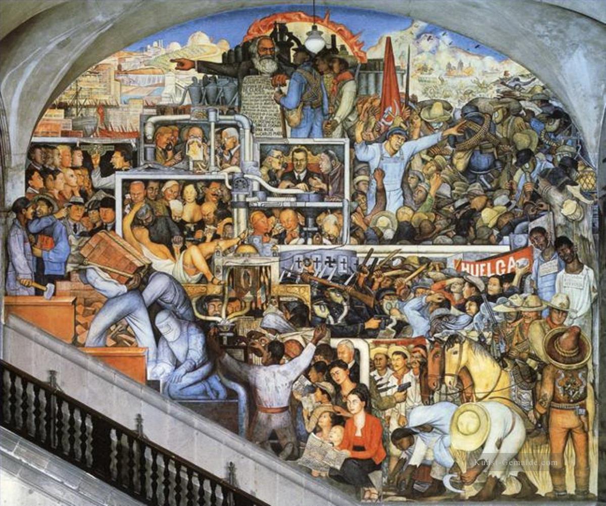 die Welt von heute und morgen 1935 Diego Rivera Ölgemälde